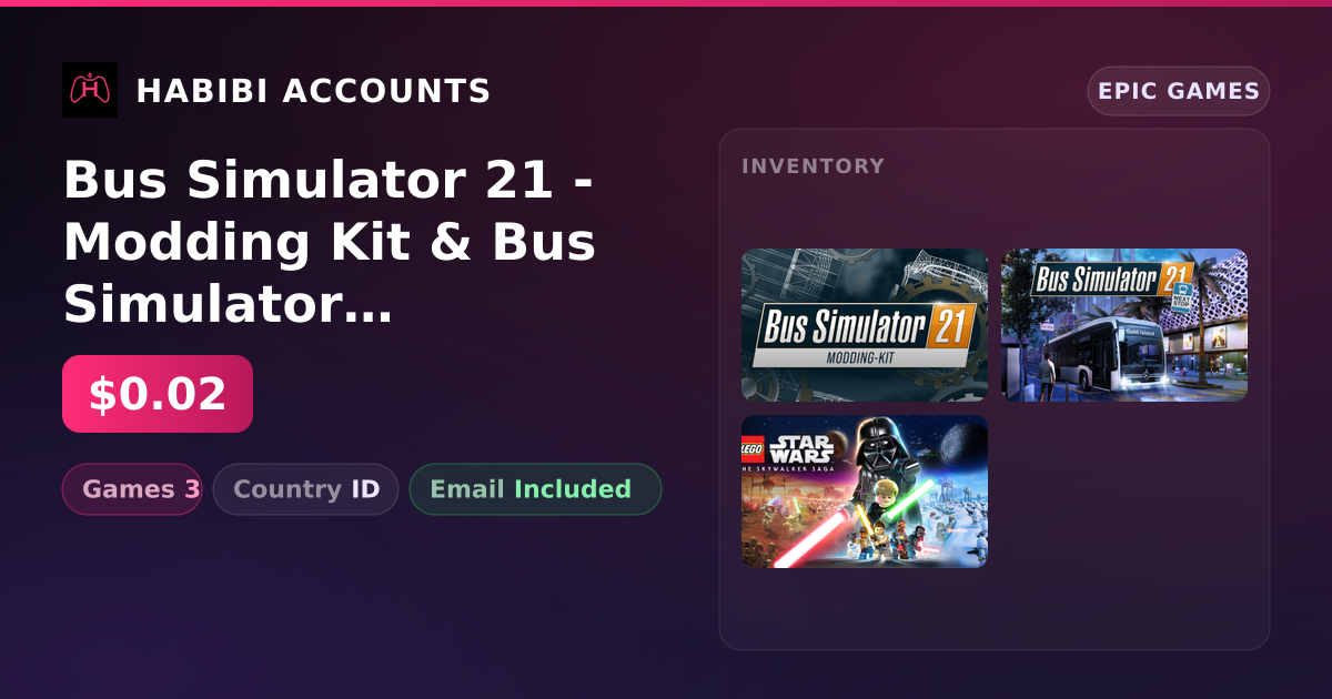 Bus Simulator 21 - Modding Kit & Bus Simulator 21 Next Stop | 3 Games — HabibiAccounts