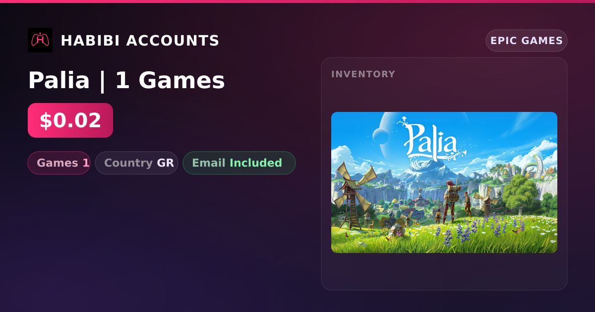 Palia | 1 Games — HabibiAccounts