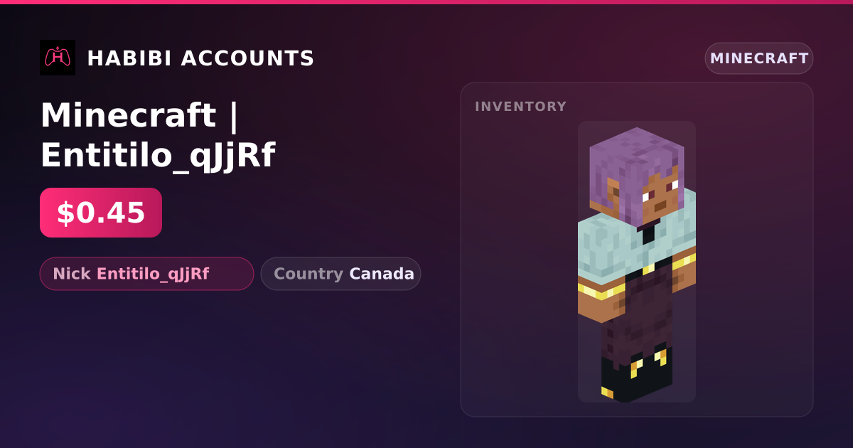 Minecraft | Entitilo_qJjRf — HabibiAccounts
