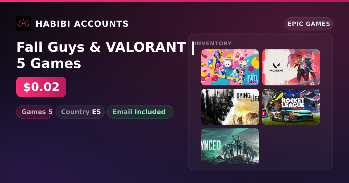 Fall Guys & VALORANT | 5 Games — HabibiAccounts