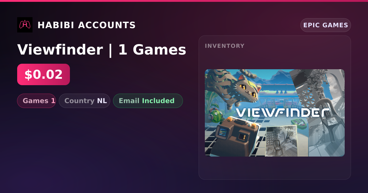 Viewfinder | 1 Games — HabibiAccounts