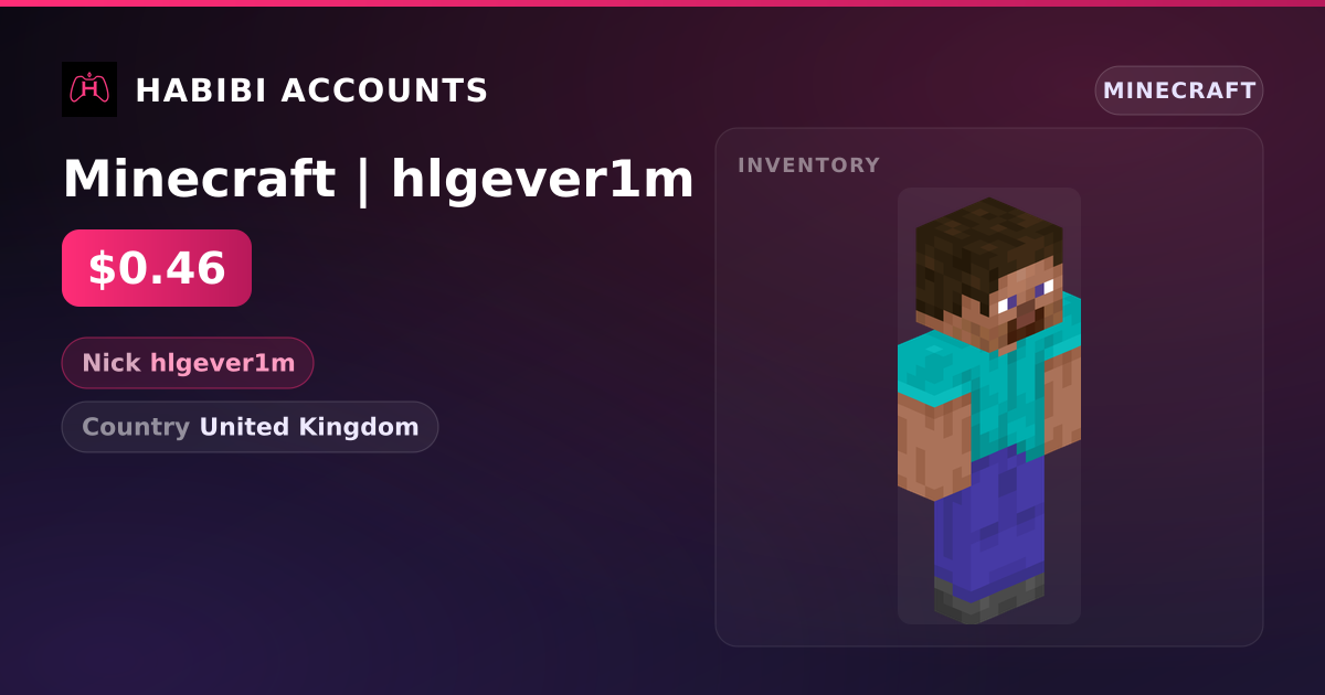 Minecraft | hlgever1m — HabibiAccounts
