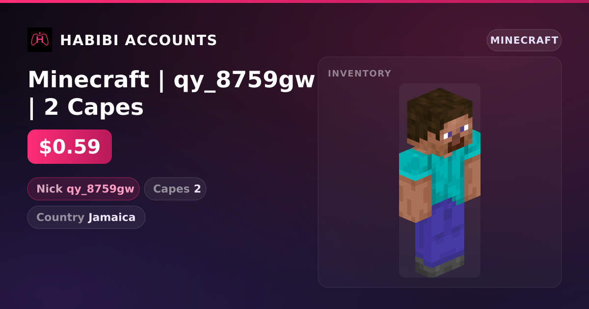 Minecraft | qy_8759gw | 2 Capes — HabibiAccounts