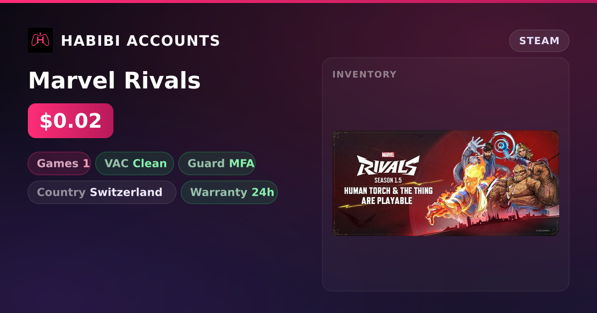 Marvel Rivals — HabibiAccounts