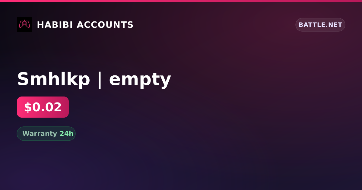 Smhlkp | empty — HabibiAccounts