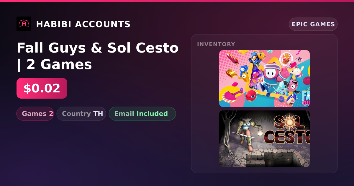 Fall Guys & Sol Cesto | 2 Games — HabibiAccounts