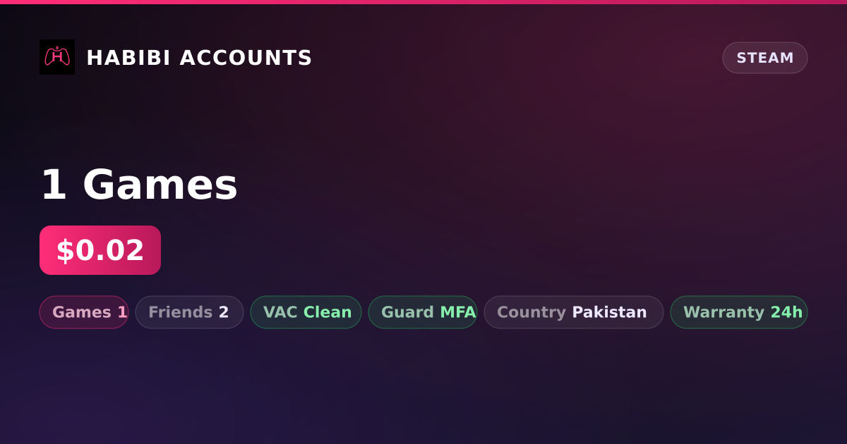 1 Games — HabibiAccounts