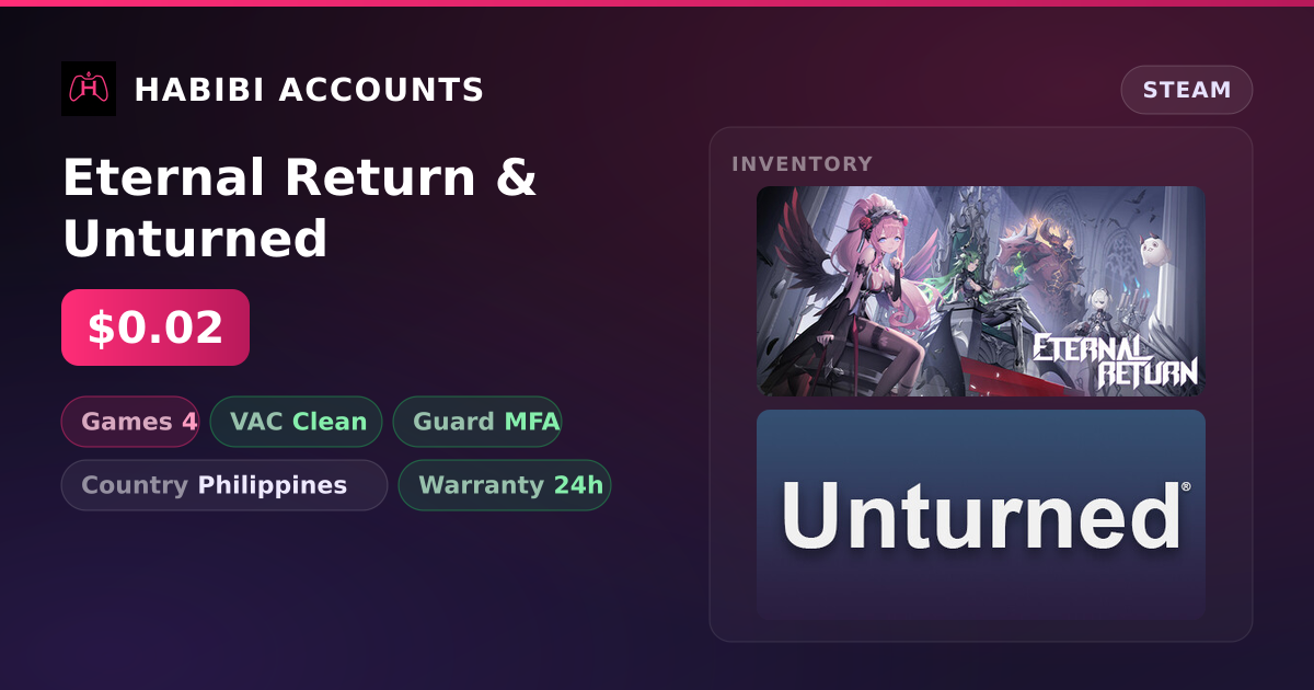 Eternal Return & Unturned — HabibiAccounts