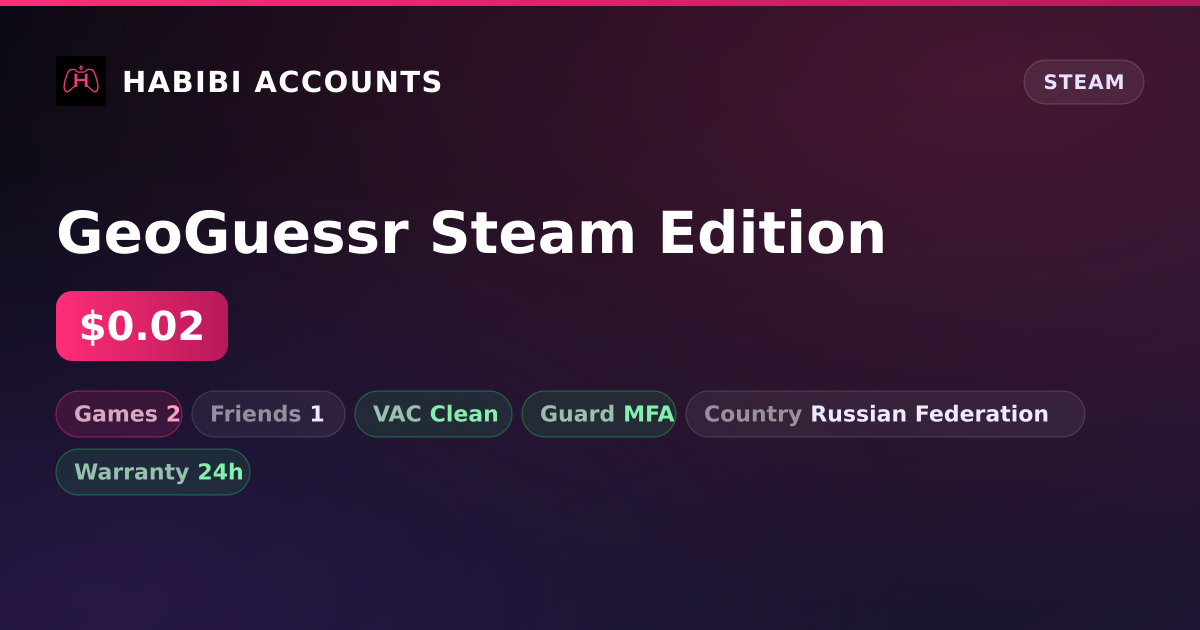 GeoGuessr Steam Edition — HabibiAccounts