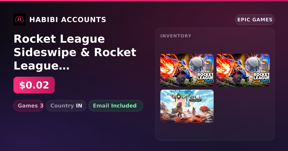 Rocket League Sideswipe & Rocket League Sideswipe | 3 Games — HabibiAccounts