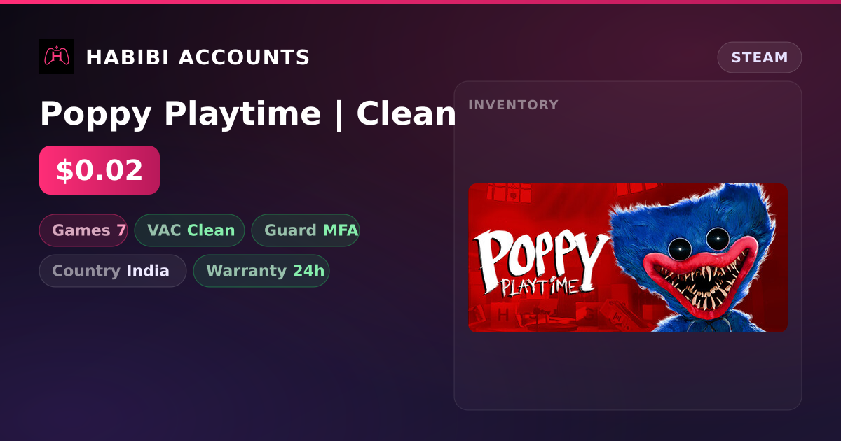 Poppy Playtime | Clean — HabibiAccounts