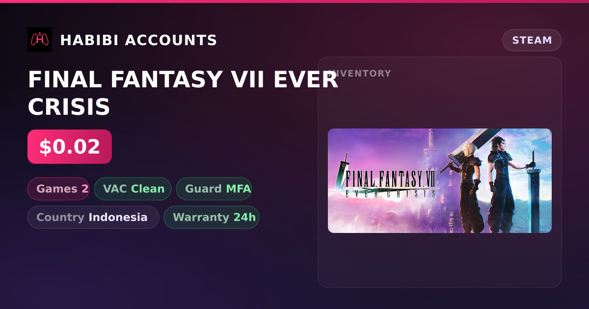 FINAL FANTASY VII EVER CRISIS — HabibiAccounts