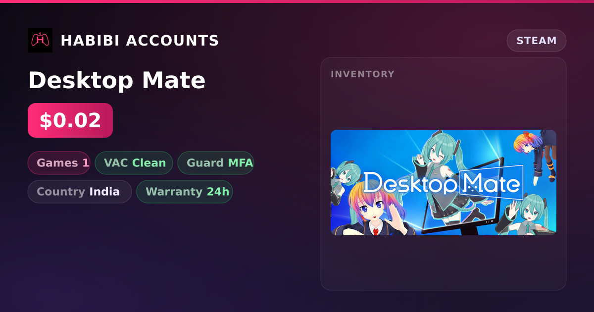 Desktop Mate — HabibiAccounts