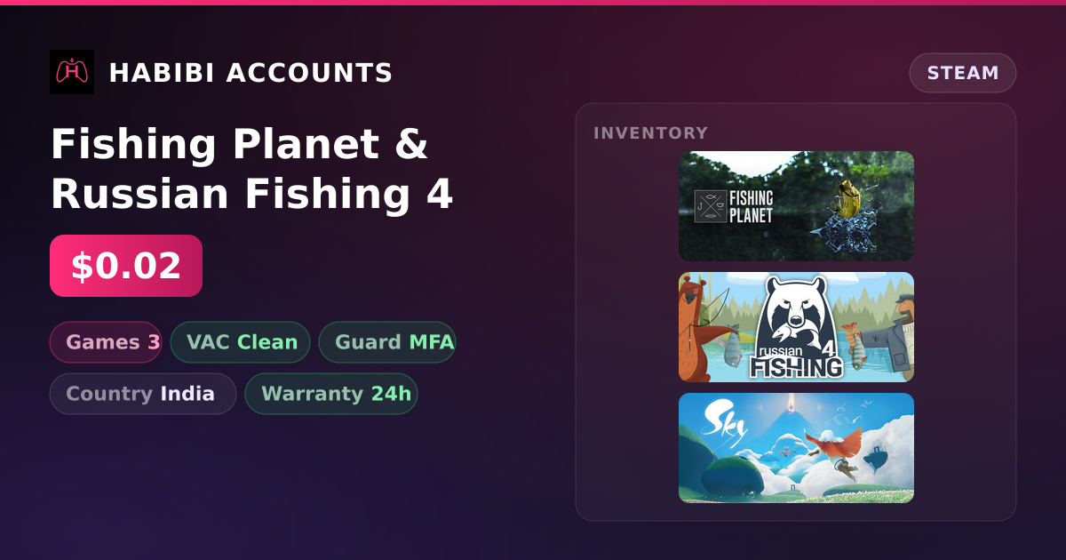 Fishing Planet & Russian Fishing 4 — HabibiAccounts