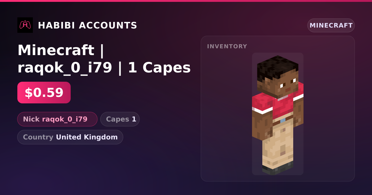 Minecraft | raqok_0_i79 | 1 Capes — HabibiAccounts