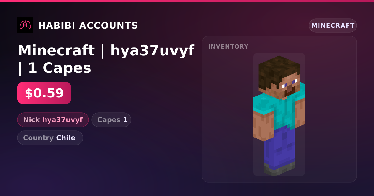 Minecraft | hya37uvyf | 1 Capes — HabibiAccounts