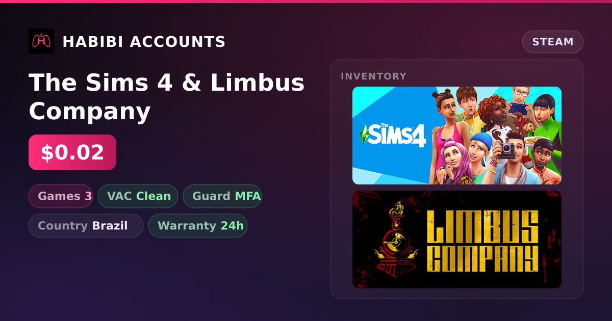 The Sims 4 & Limbus Company — HabibiAccounts