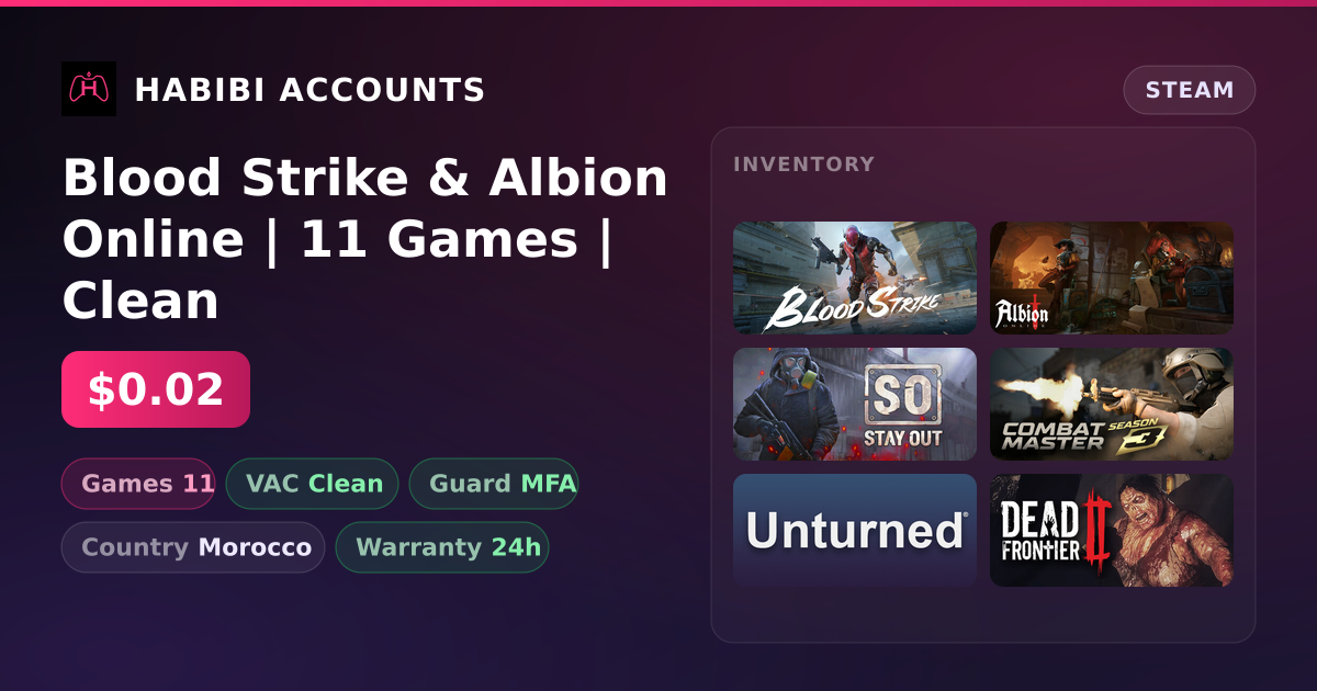 Blood Strike & Albion Online | 11 Games | Clean — HabibiAccounts