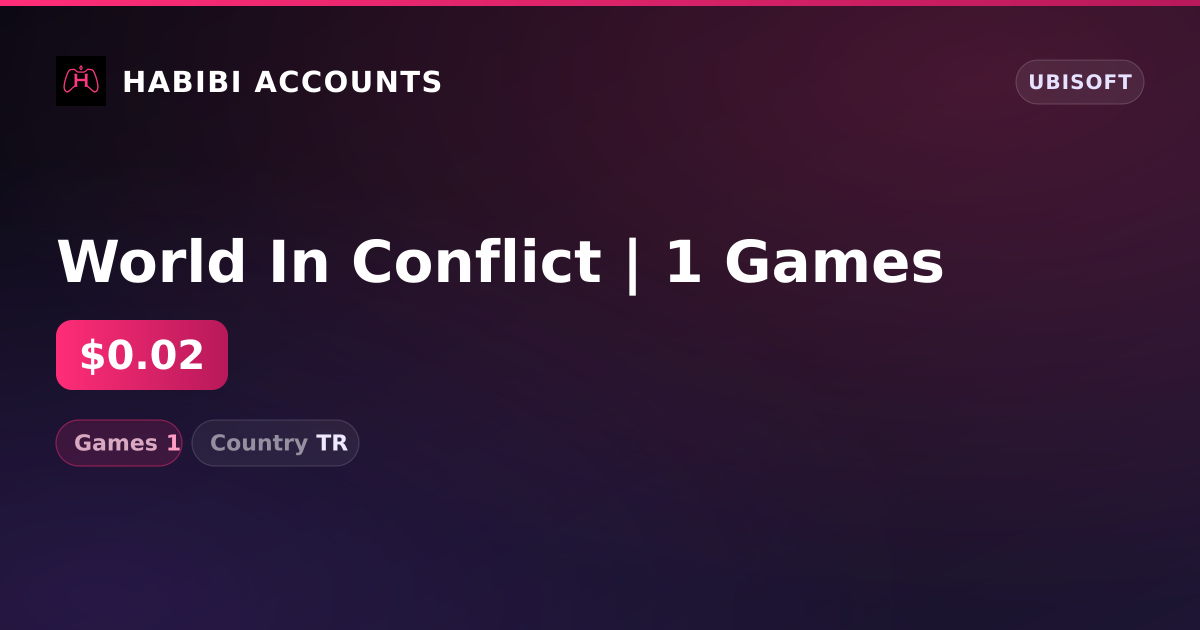 World In Conflict | 1 Games — HabibiAccounts