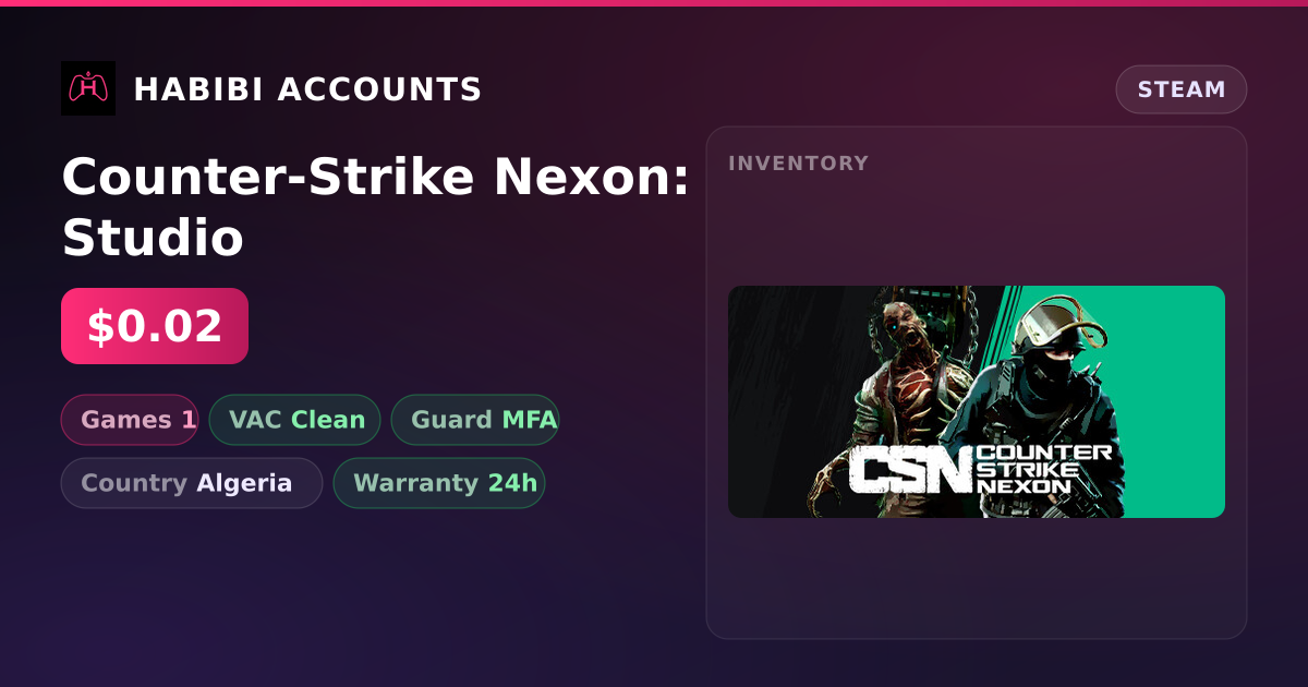Counter-Strike Nexon: Studio — HabibiAccounts