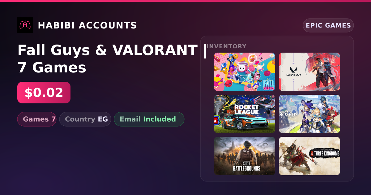 Fall Guys & VALORANT | 7 Games — HabibiAccounts