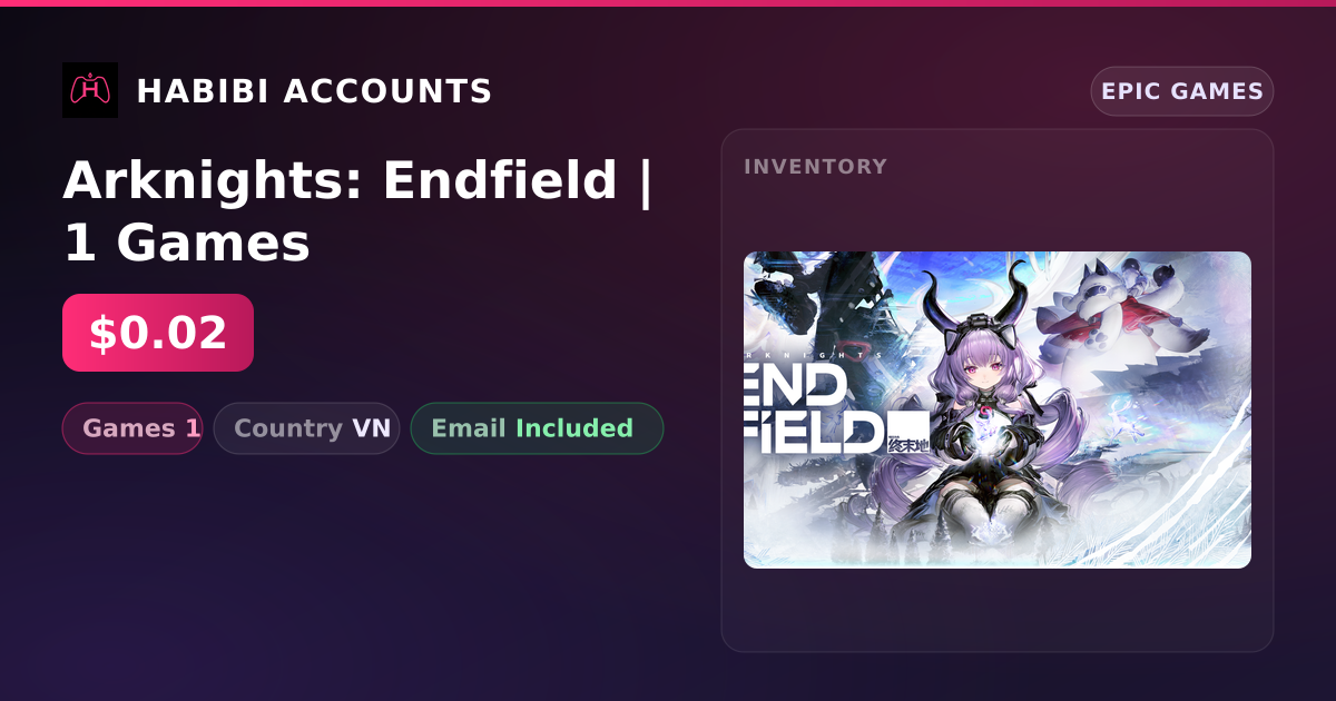 Arknights: Endfield | 1 Games — HabibiAccounts