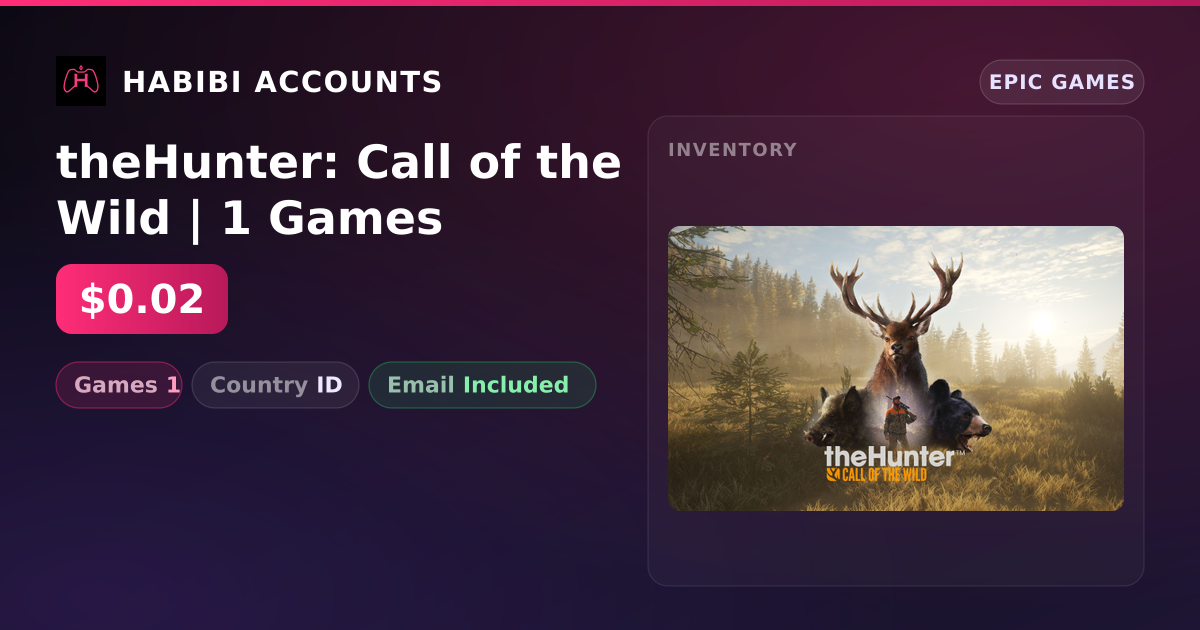 theHunter: Call of the Wild | 1 Games — HabibiAccounts