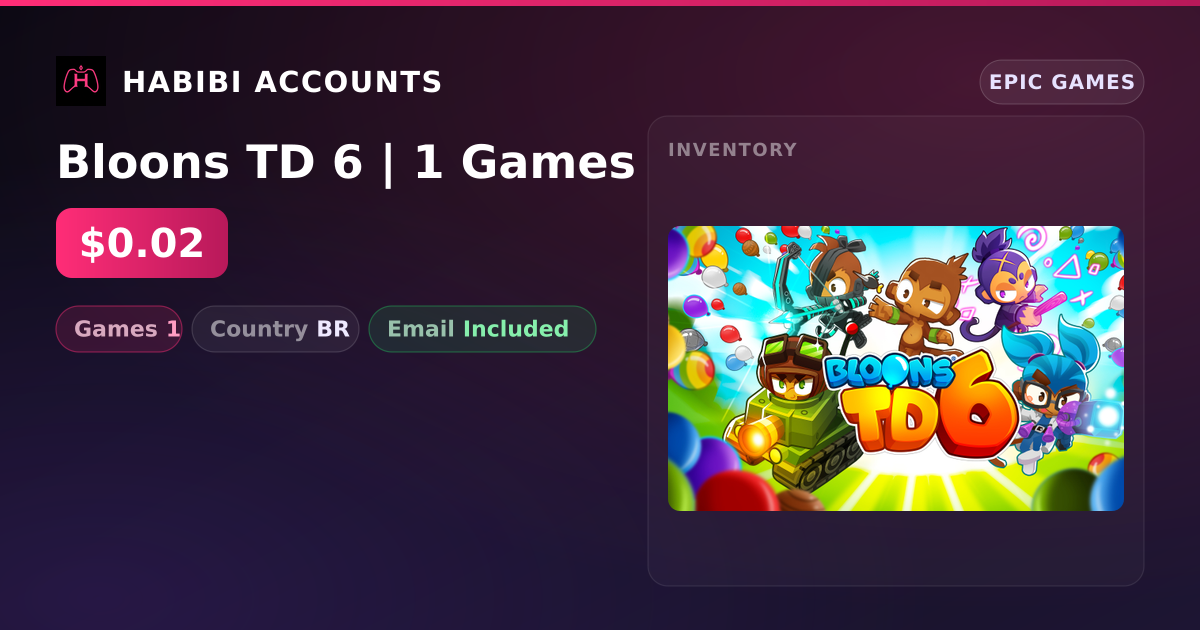 Bloons TD 6 | 1 Games — HabibiAccounts