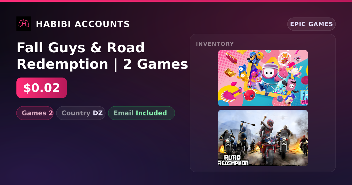 Fall Guys & Road Redemption | 2 Games — HabibiAccounts