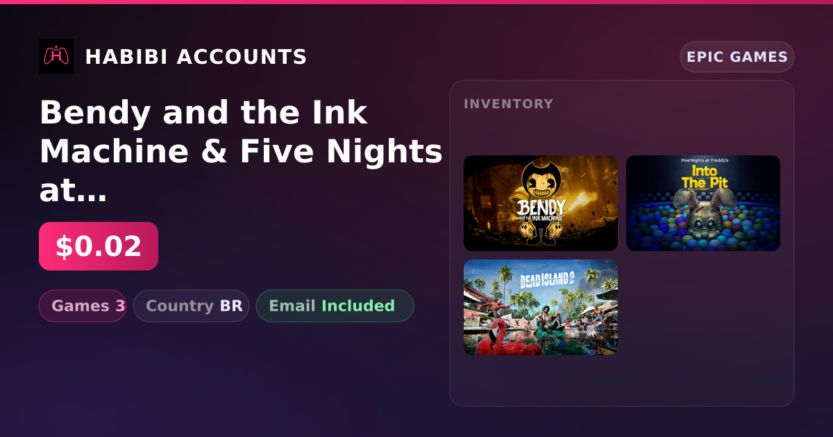 Bendy and the Ink Machine & Five Nights at Freddy's: Into the Pit | 3 Games — HabibiAccounts