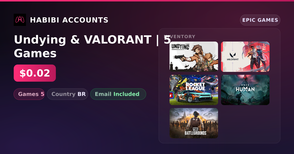 Undying & VALORANT | 5 Games — HabibiAccounts
