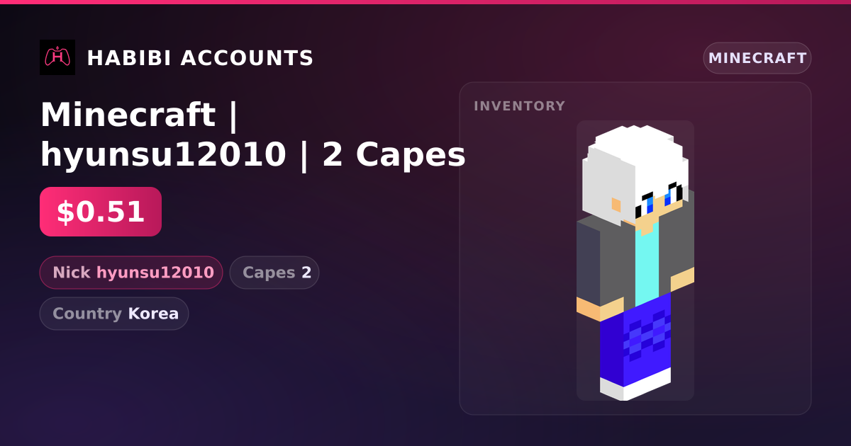 Minecraft | hyunsu12010 | 2 Capes — HabibiAccounts