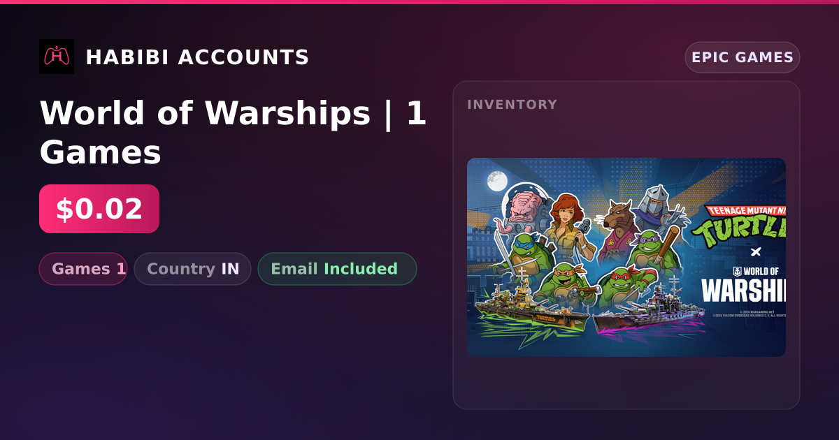 World of Warships | 1 Games — HabibiAccounts