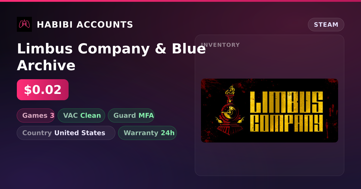 Limbus Company & Blue Archive — HabibiAccounts