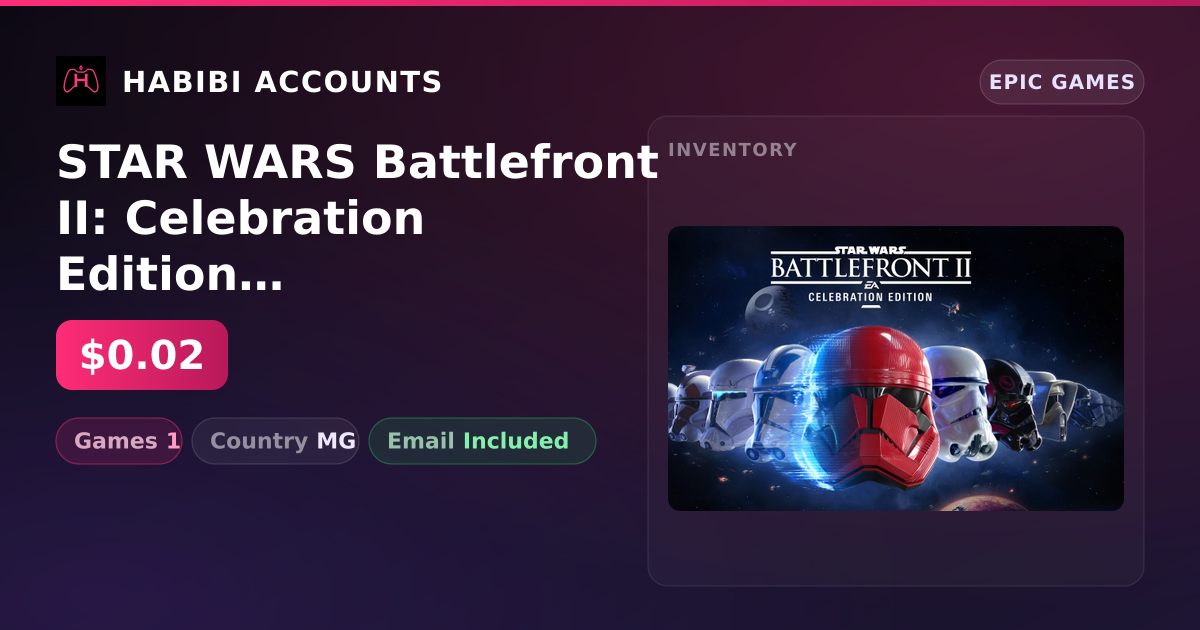 STAR WARS Battlefront II: Celebration Edition | 1 Games — HabibiAccounts