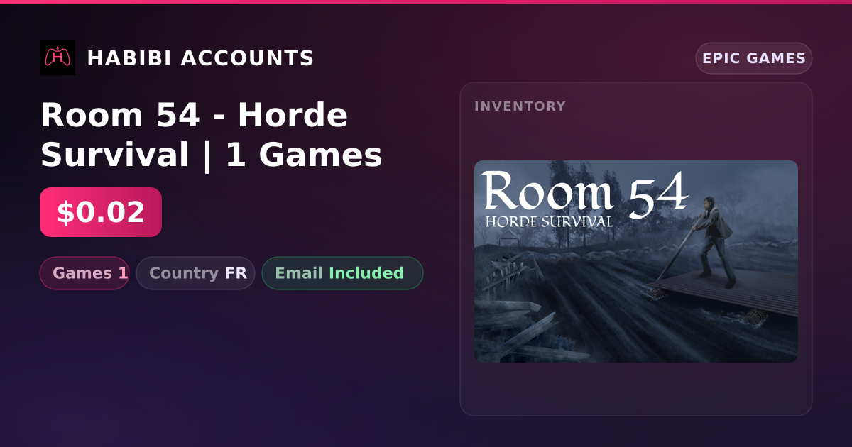 Room 54 - Horde Survival | 1 Games — HabibiAccounts