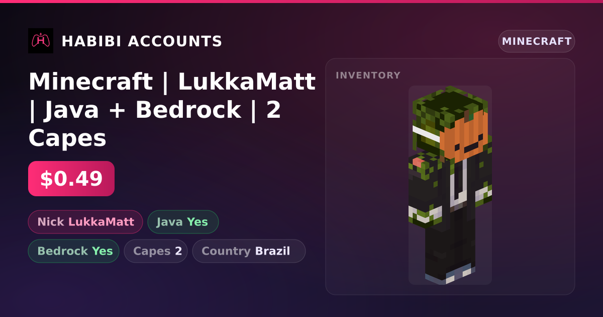 Minecraft | LukkaMatt | Java + Bedrock | 2 Capes — HabibiAccounts