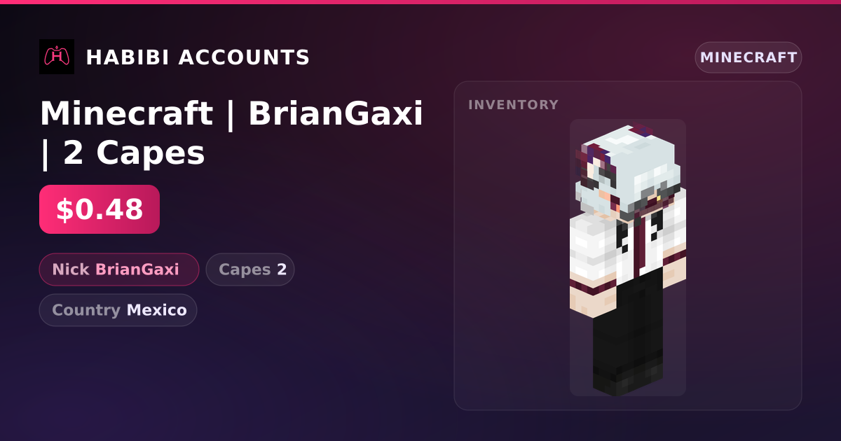 Minecraft | BrianGaxi | 2 Capes — HabibiAccounts