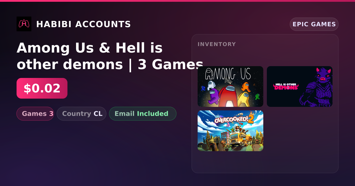 Among Us & Hell is other demons | 3 Games — HabibiAccounts