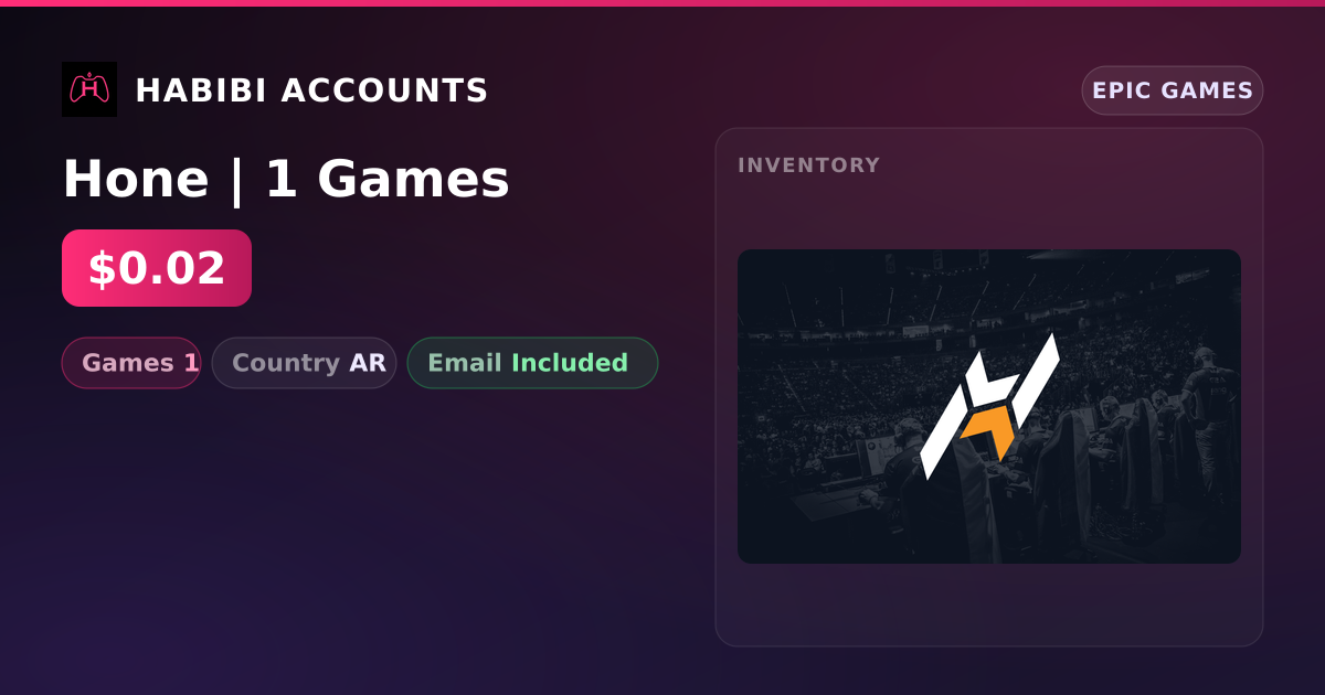 Hone | 1 Games — HabibiAccounts