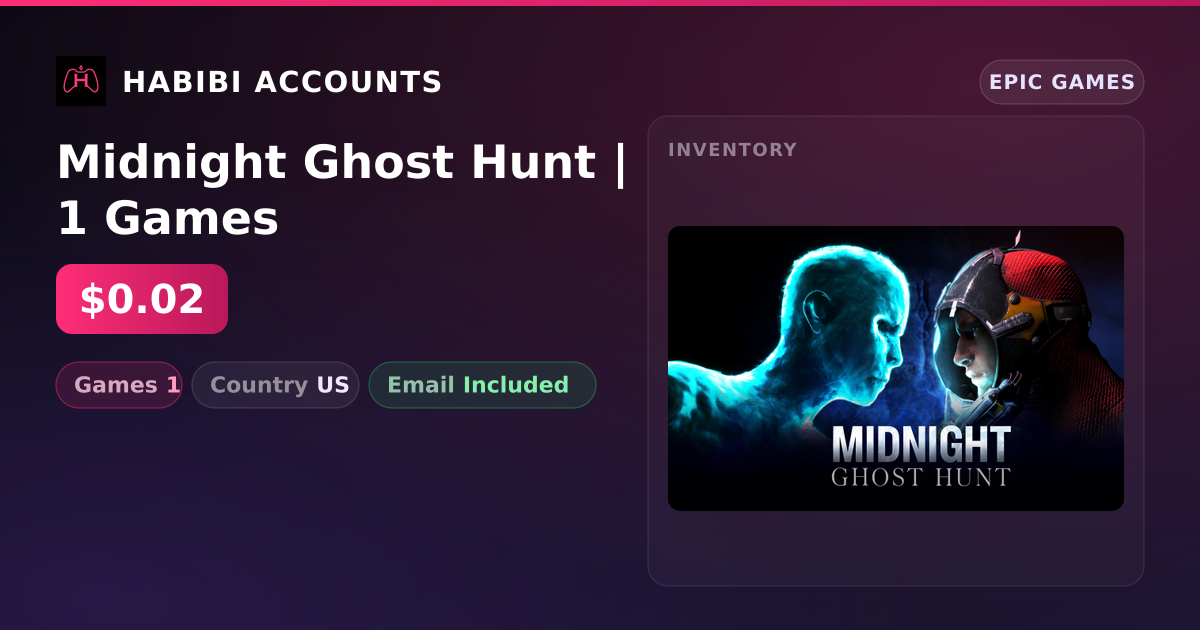 Midnight Ghost Hunt | 1 Games — HabibiAccounts