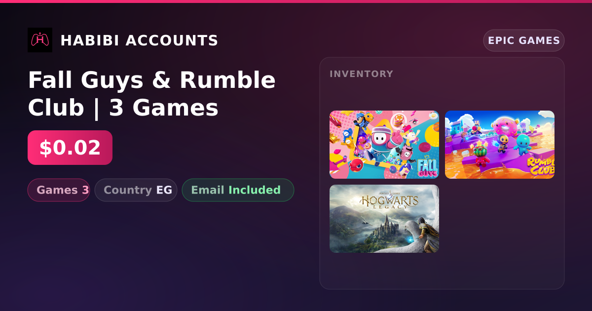 Fall Guys & Rumble Club | 3 Games — HabibiAccounts