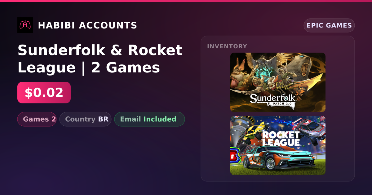 Sunderfolk & Rocket League | 2 Games — HabibiAccounts