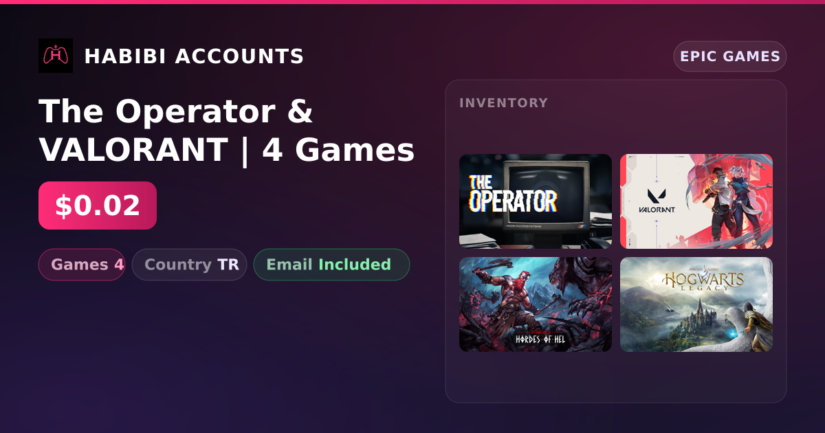 The Operator & VALORANT | 4 Games — HabibiAccounts