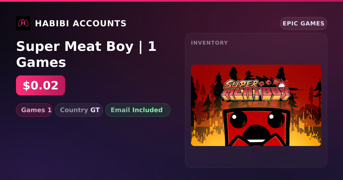 Super Meat Boy | 1 Games — HabibiAccounts