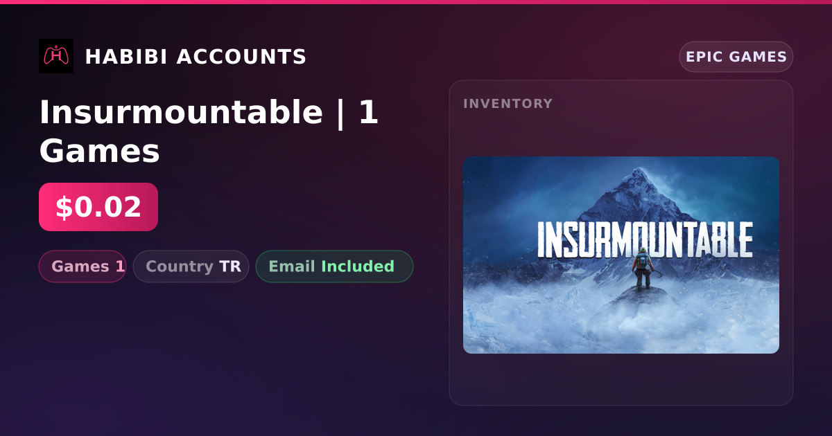 Insurmountable | 1 Games — HabibiAccounts