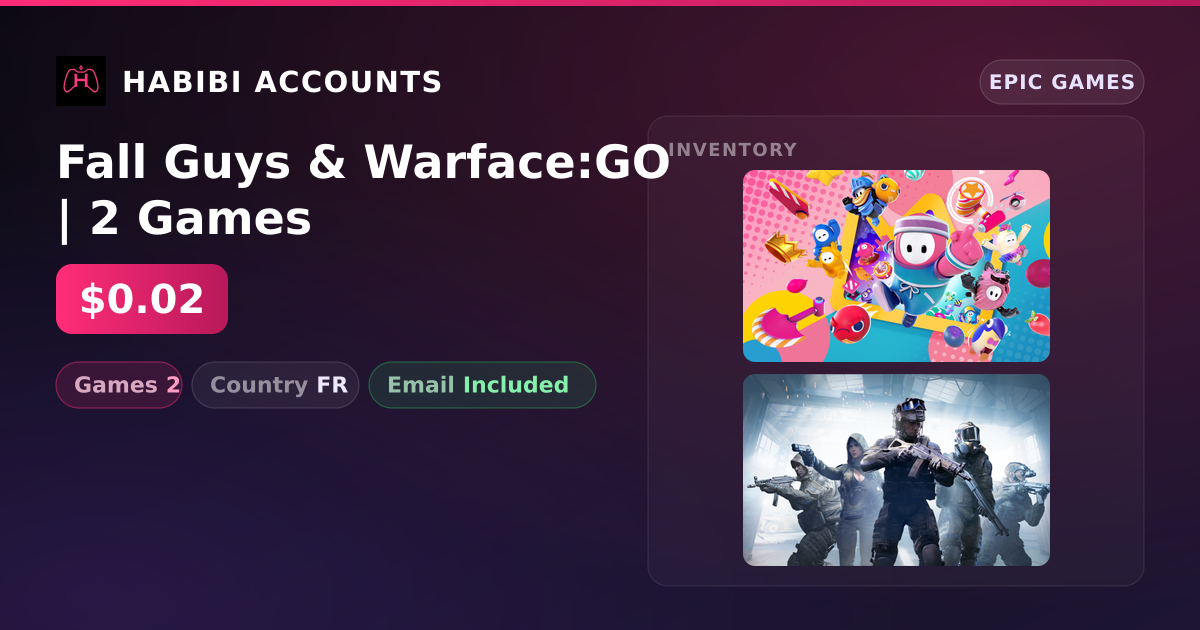Fall Guys & Warface:GO | 2 Games — HabibiAccounts