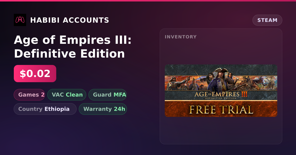 Age of Empires III: Definitive Edition — HabibiAccounts