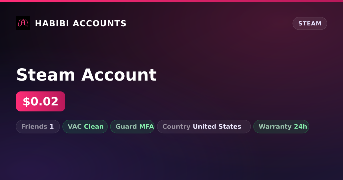 Steam Account — HabibiAccounts