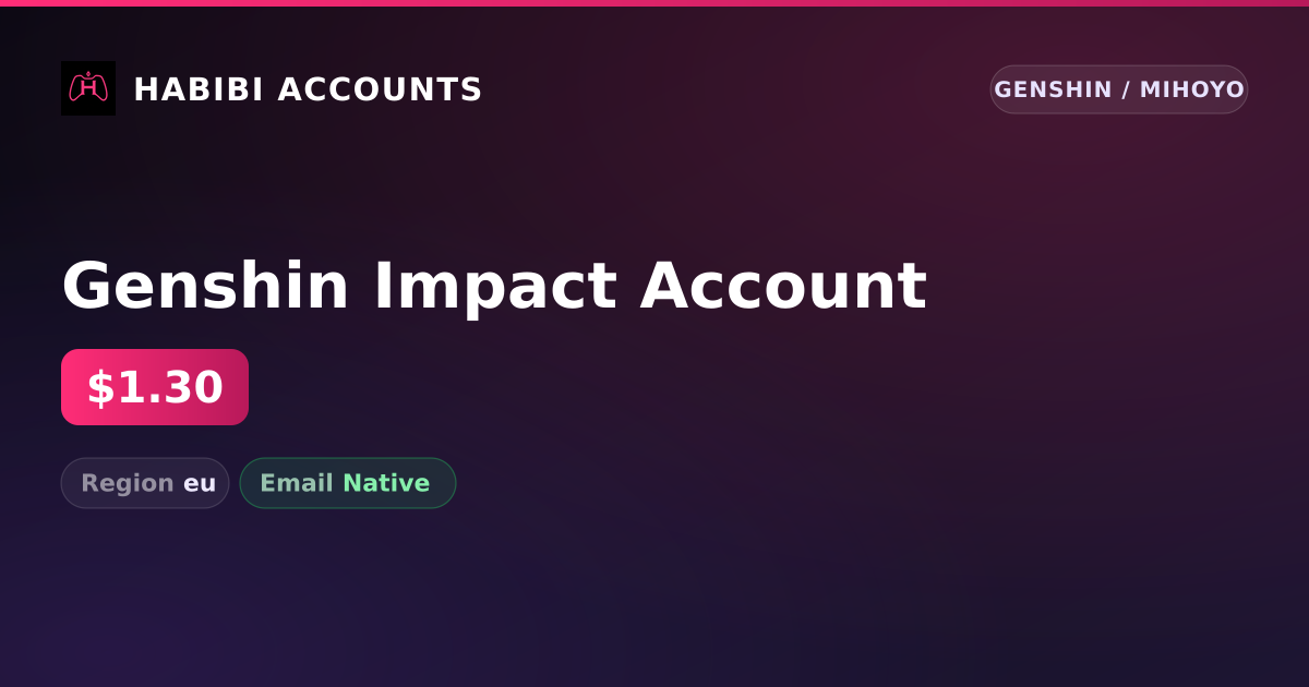 Genshin Impact Account — HabibiAccounts